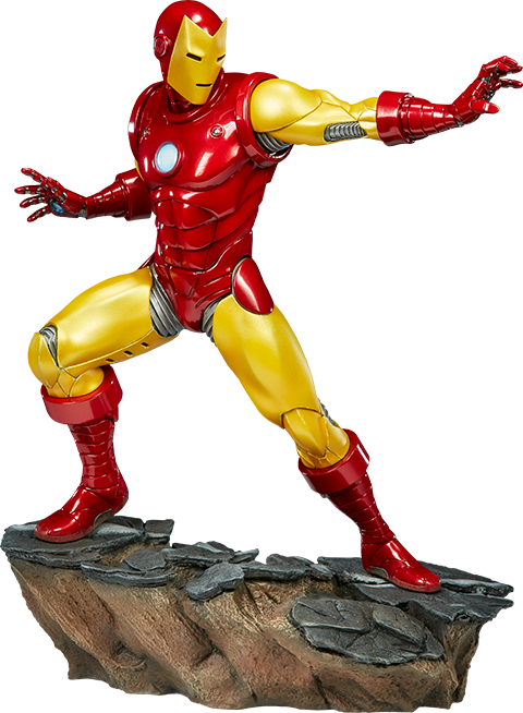 Iron Man Png Background Image - Sideshow Avengers Assemble Iron Man Statue (480x654), Png Download