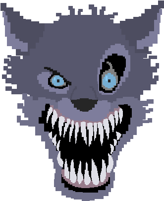 Artwork8-bit Twisted Wolf - Wolf 8 Bit (431x454), Png Download