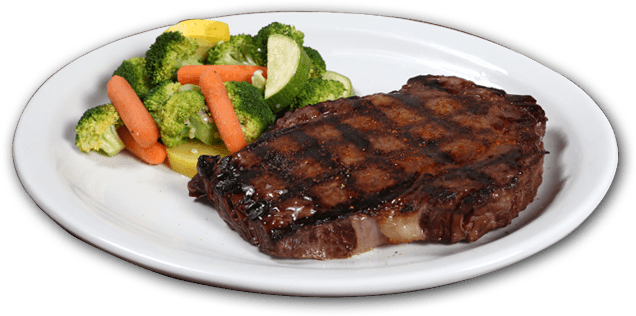 Steak Plate Png - Steak On A Plate Png (636x316), Png Download