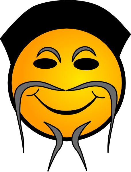 Chinese Emoticon Clip Art - Chinese Smiley Face (456x599), Png Download
