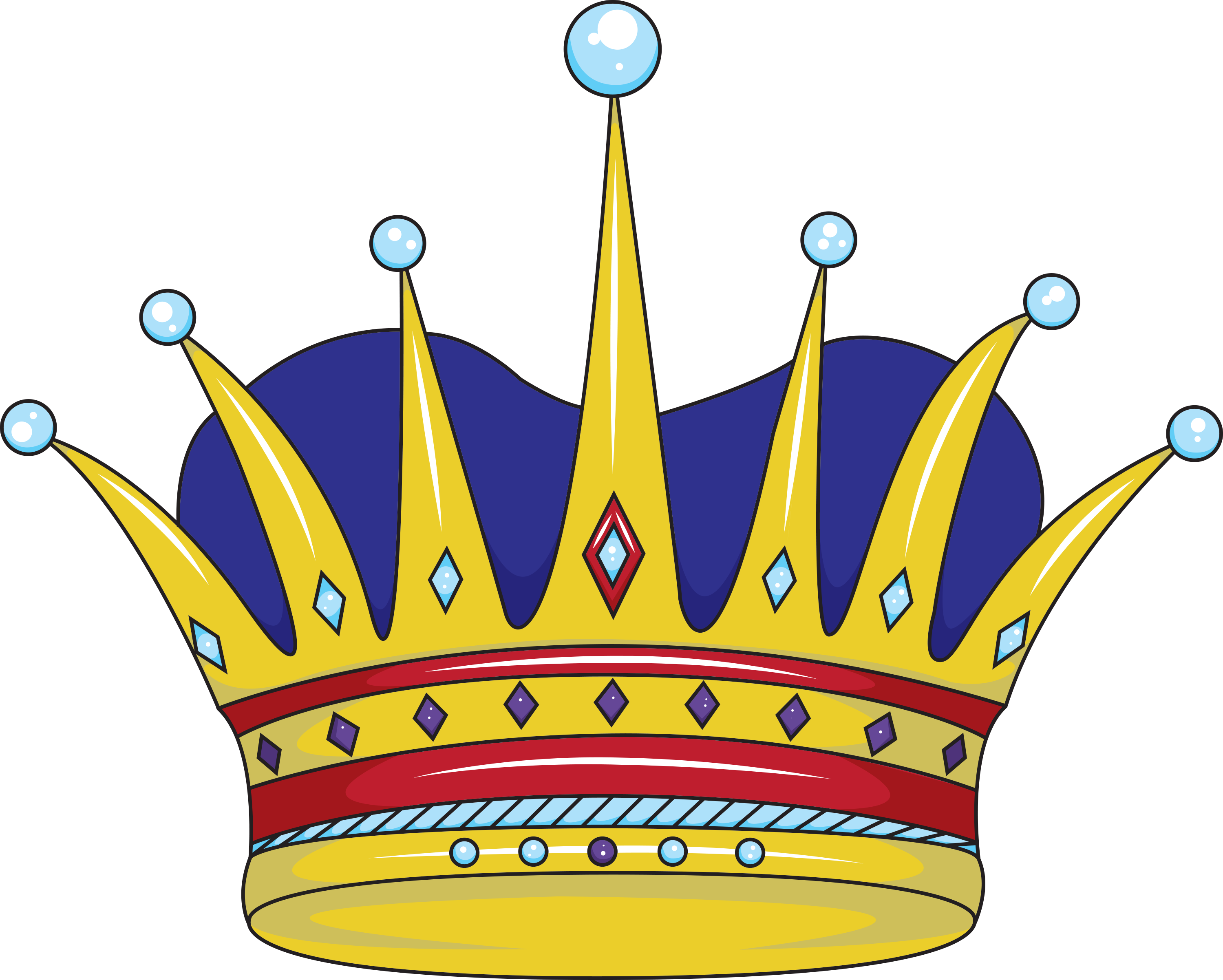 Crown Vector Element Fkm2lyuo L - Custom Prince Zipper Pouch (personalized) (3000x2404), Png Download