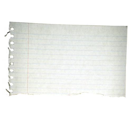 Notebook Paper Torn Png - Torn Notebook Paper (500x500), Png Download