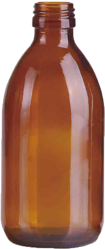 Amber Glass Syrup Bottle 500ml, Din28 - Glass Bottle (1066x1066), Png Download