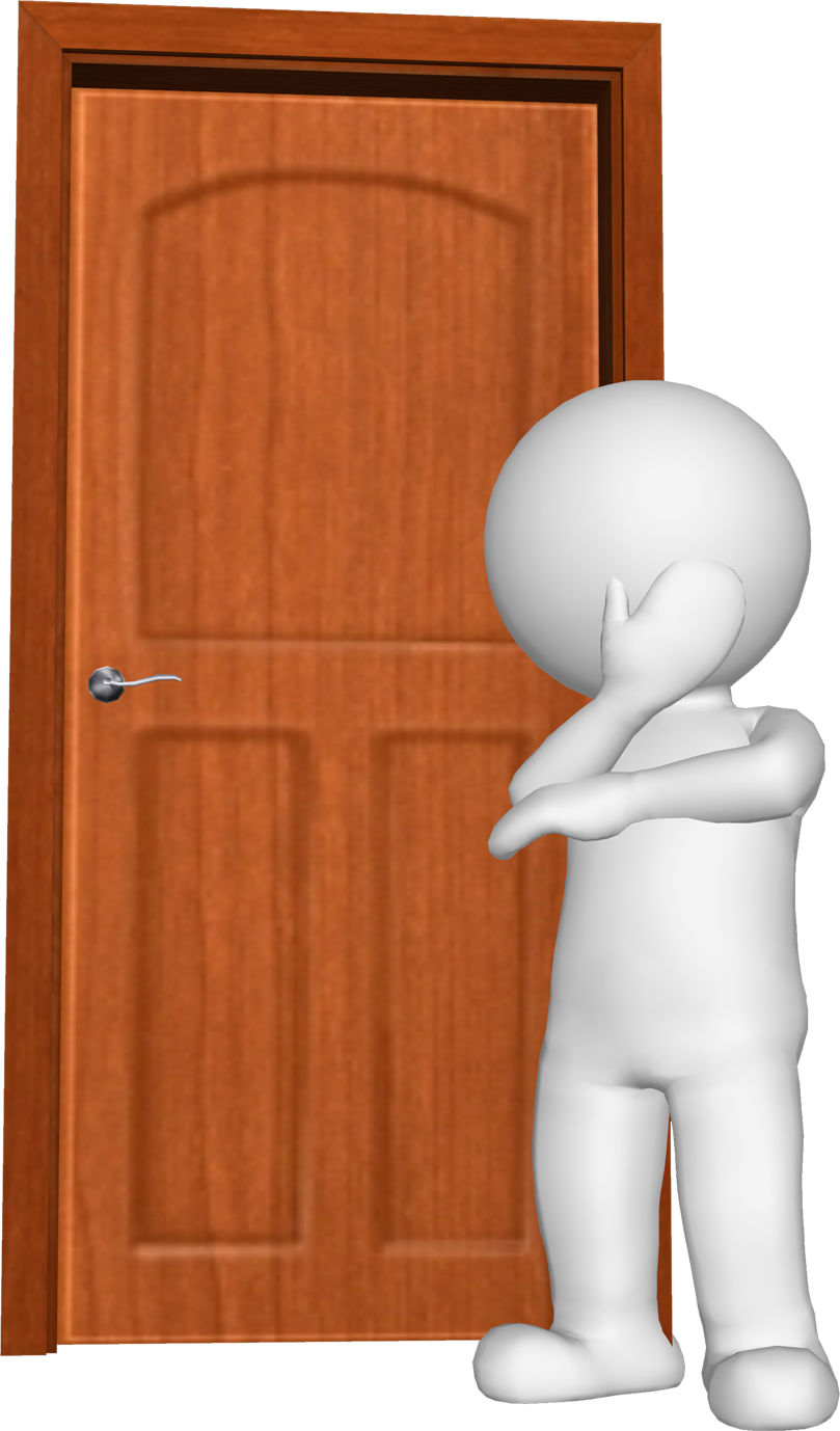Man With Door - Door 3d Man Png (809x1378), Png Download