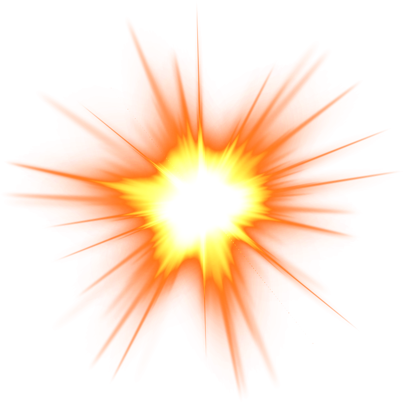 Orange Flare Png Image - Spark Clip Art (828x828), Png Download