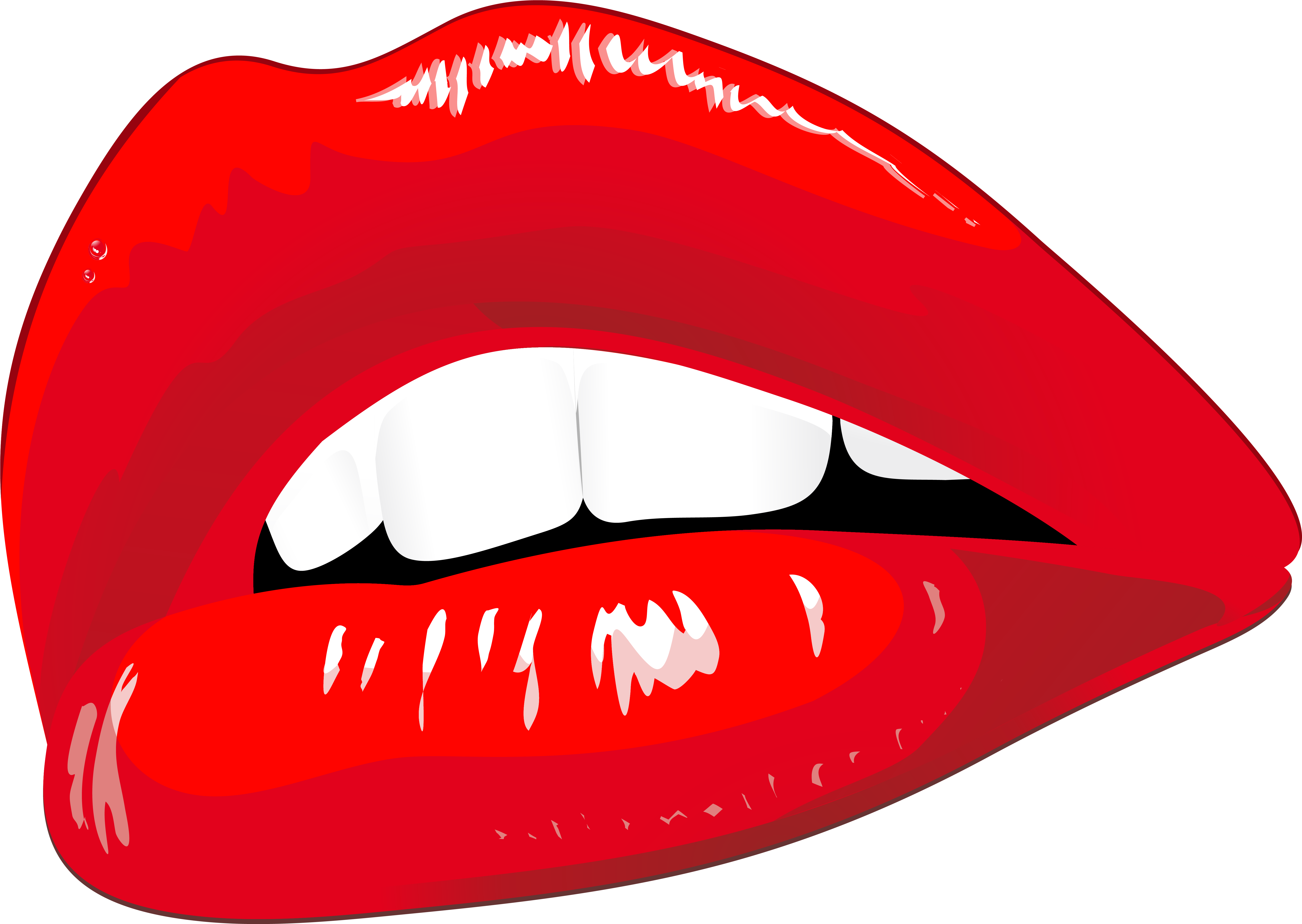 Red Lips Png Clip Art - Lips Clip Art Transparent (6275x4453), Png Download