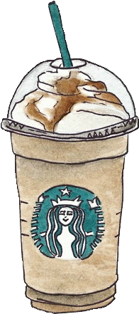 Gesloten Vorm, Helemaal Dicht - Starbucks Drawing (384x592), Png Download