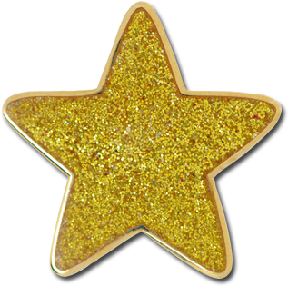 Gold Glitter Star Png (572x541), Png Download