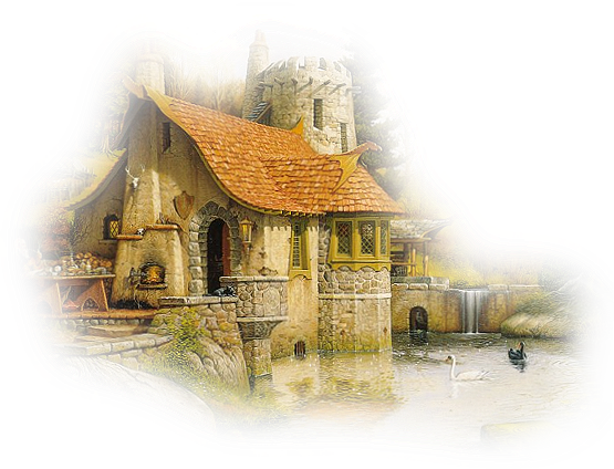 Stone-cottage - Book Of Spells By Almine (555x424), Png Download