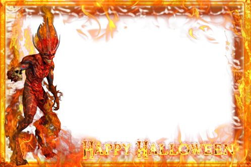Photo Frame - Happy Halloween - Halloween Png Frames (498x331), Png Download