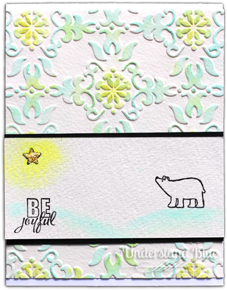 I Embossed Our Watercolor Paper With The Vintage Wallpaper - Motif (500x611), Png Download