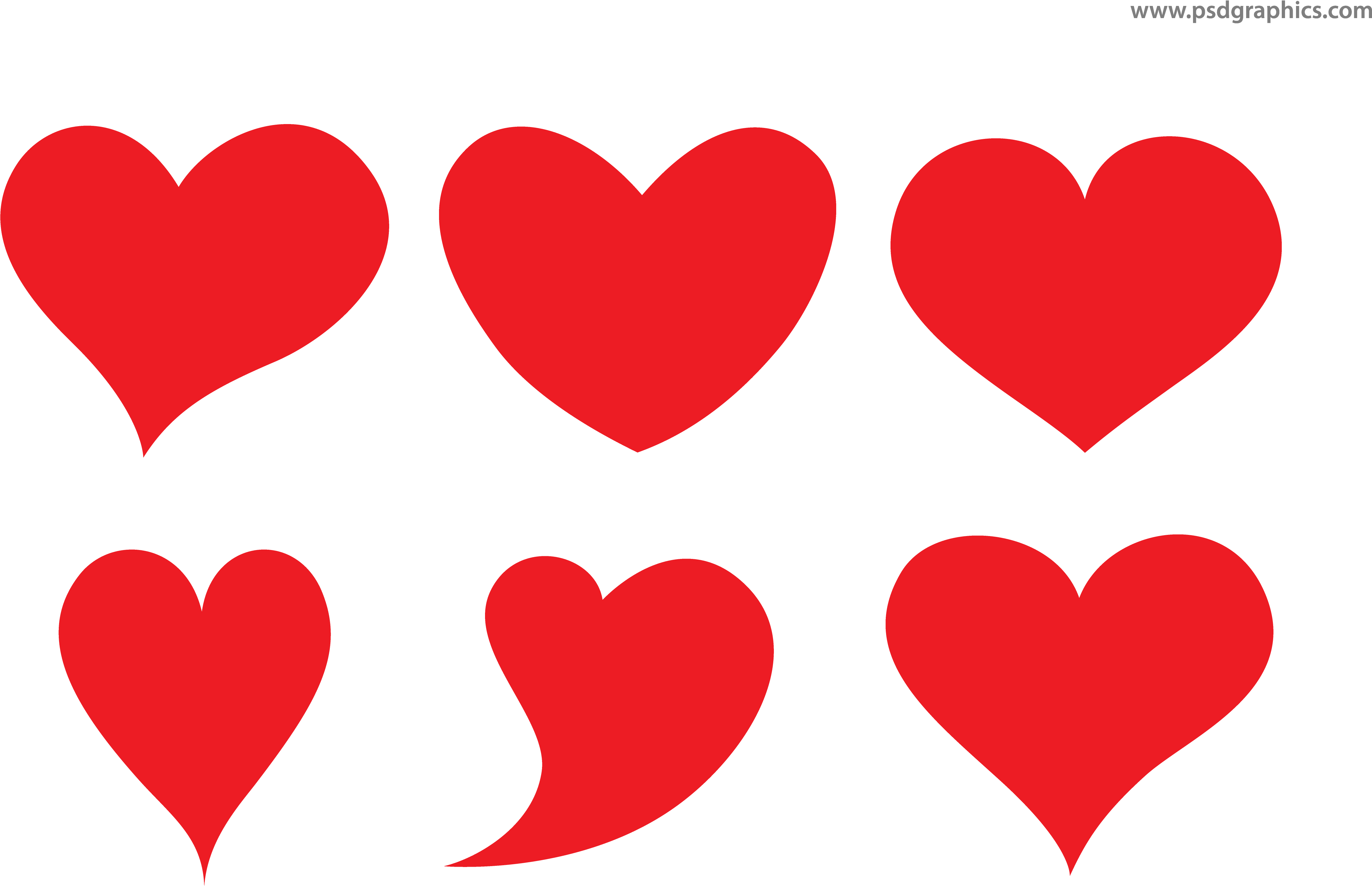 Vector Hearts Shapes - Heart Shapes (5000x3333), Png Download