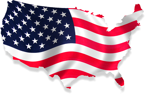 Usa-flag Png Usa Flag Png - American Flag Usa Map (491x318), Png Download