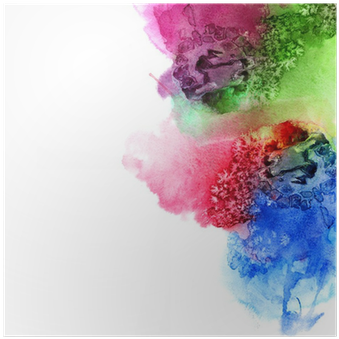 Abstract Hand Drawn Watercolor Background,vector Illustration, - Print Art Company 'pomegranite Collage Three' By Michael (400x400), Png Download