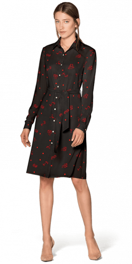 New Eildon Black Shirt Dress - Dress (267x534), Png Download
