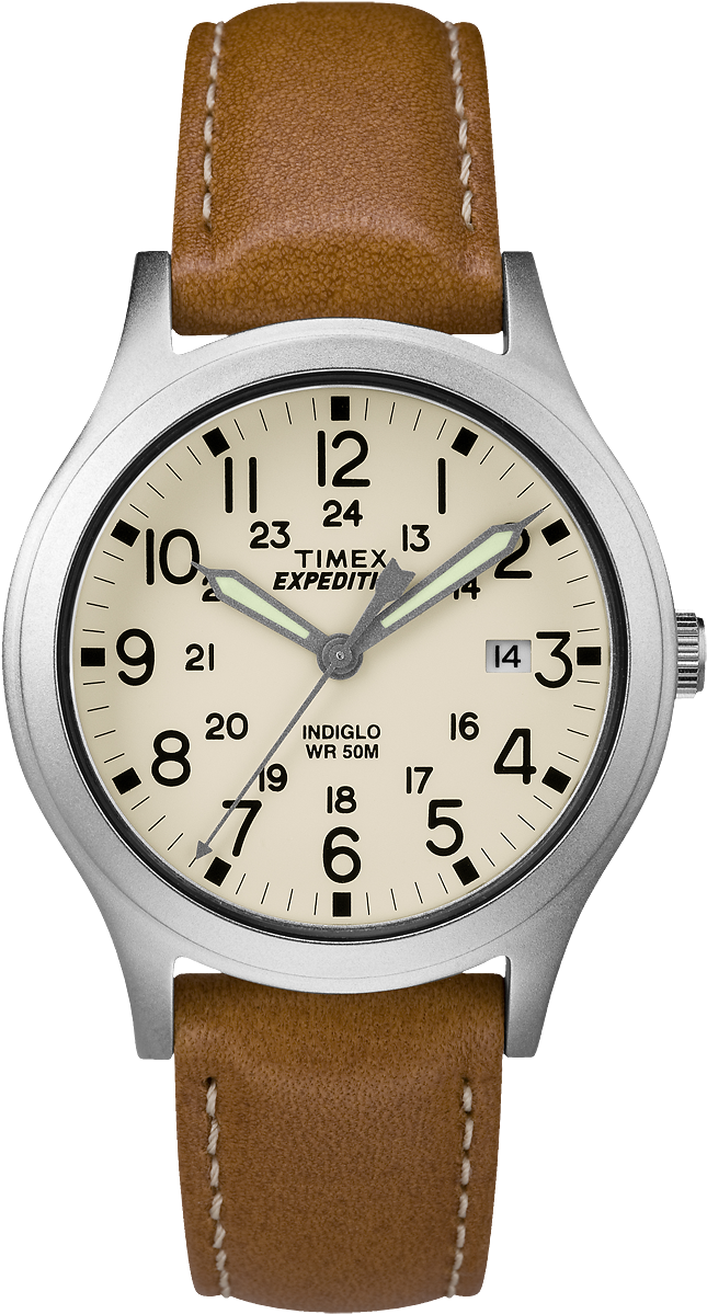 Expedition Scout Midsize 36mm Leather Strap Watch - Timex Watch Expedition Mid-size Scout | Ip Steel/tan/natural (1000x1200), Png Download