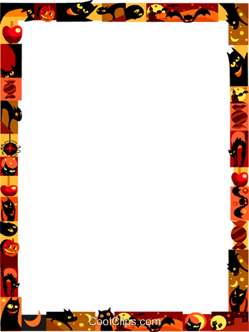 Halloween Frame Royalty Free Vector Clip Art Illustration - Halloween (360x480), Png Download