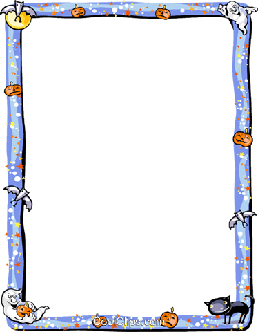 Halloween Frame Royalty Free Vector Clip Art Illustration - Clip Art (374x480), Png Download