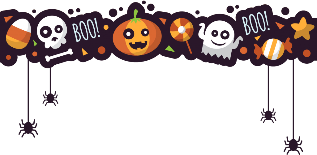 Halloween Vector Free Png Border - Halloween (1024x612), Png Download