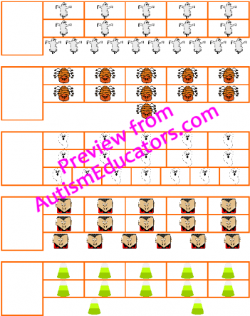 File Folder Activity Number To Quantity 11-20 Ten Frames - One To One Correspondence Folder Activities (500x500), Png Download