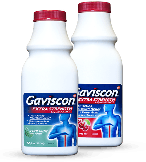 Gaviscon Liquid Bottles - Gaviscon Extra Strength Liquid Antacide Cool Mint Flavor (468x520), Png Download