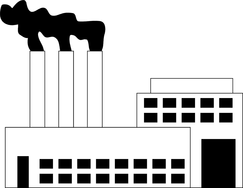 Factory Smoke Cliparts Free Download Clip Art - Factory Clipart (958x742), Png Download