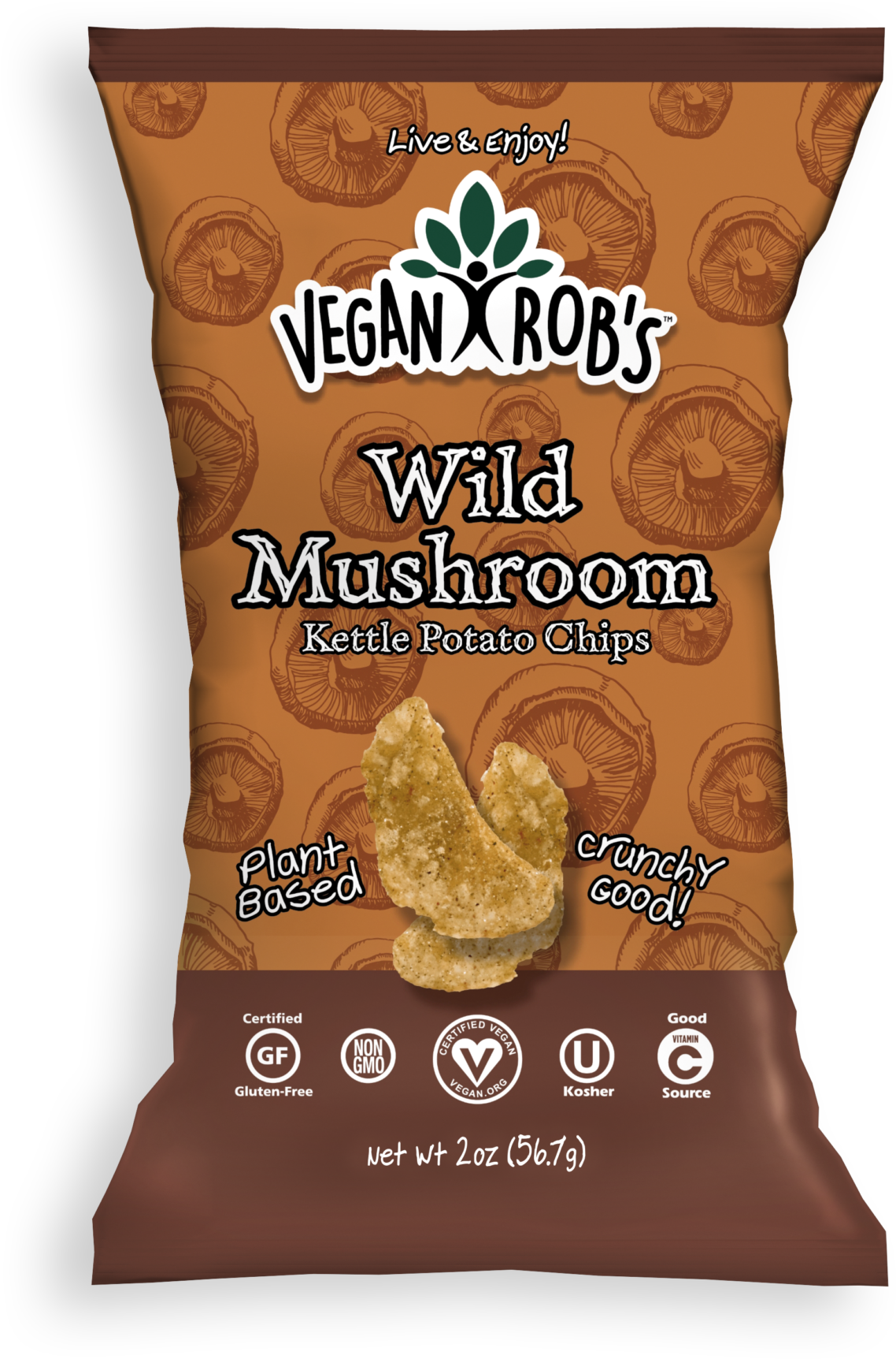 Rob's Brands Vegan Rob's Wild Mushroom Kettle Potato - Vegan Rob's Wild Mushroom Kettle Potato Chips (1778x2000), Png Download