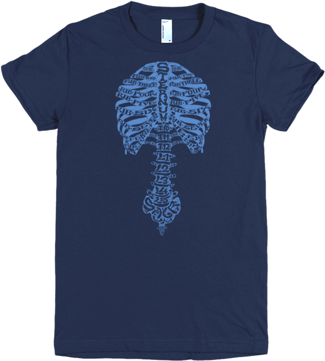 Rib Cage Typography Women's T-shirt - Raising My Tribe To Have Kind Hearts Brave Spirits (800x800), Png Download