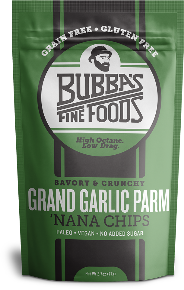 Grand Garlic Parm 'nana Chips - Grand Garlic Parm 'nana Chips By Bubba's Fine Foods (1000x1000), Png Download
