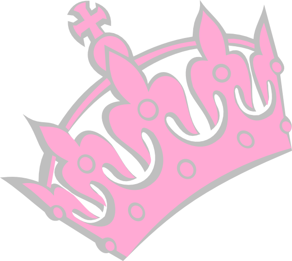 Pink Tiara Left Clip Art - Silver Tiara Clipart (600x536), Png Download