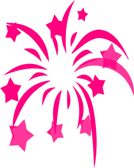 Fireworks Vector Pink - 4th Of July Clipart (468x599), Png Download