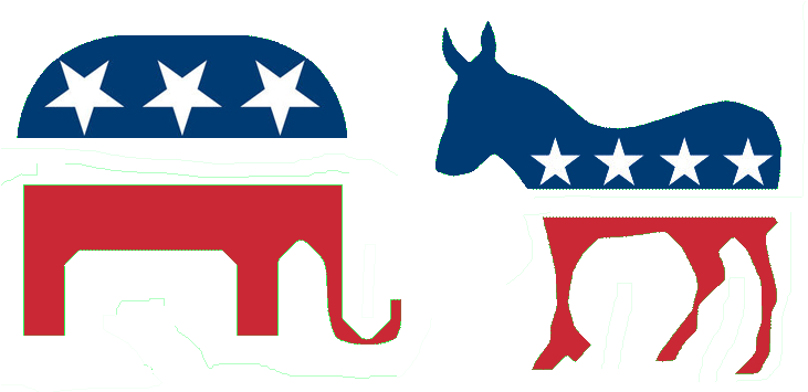 Donkey Democrat Png - Democrat Vs Republican Gif (743x354), Png Download