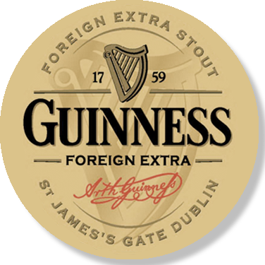 Coaster Bucket Guinness - Guinness Foreign Extra Stout Logo (376x375), Png Download