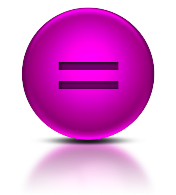 073339 Pink Metallic Orb Icon Alphanumeric Equal Sign - Purple Phone Icon Png (600x700), Png Download