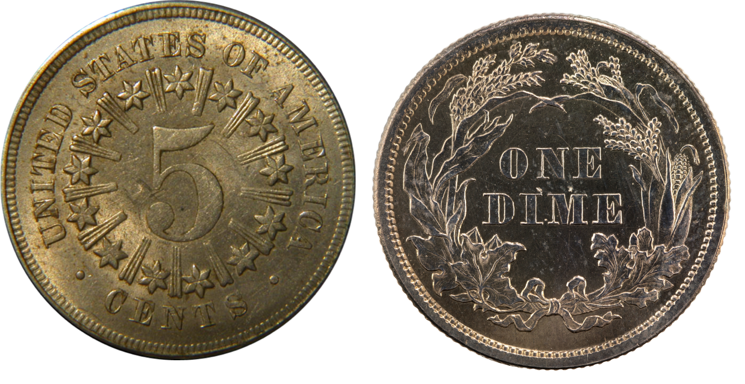 Nickel And Dime - 1913 Liberty Head Nickel (1471x759), Png Download