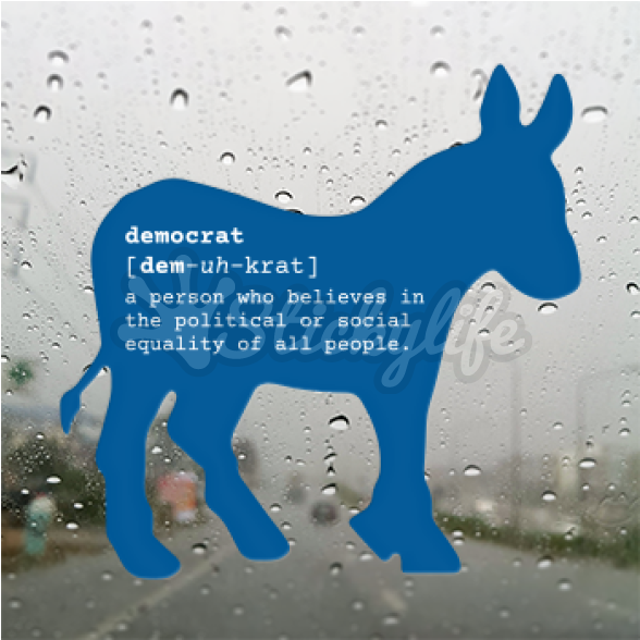 Donkey Decal - Democratic Republicans Symbol 1800 (940x587), Png Download