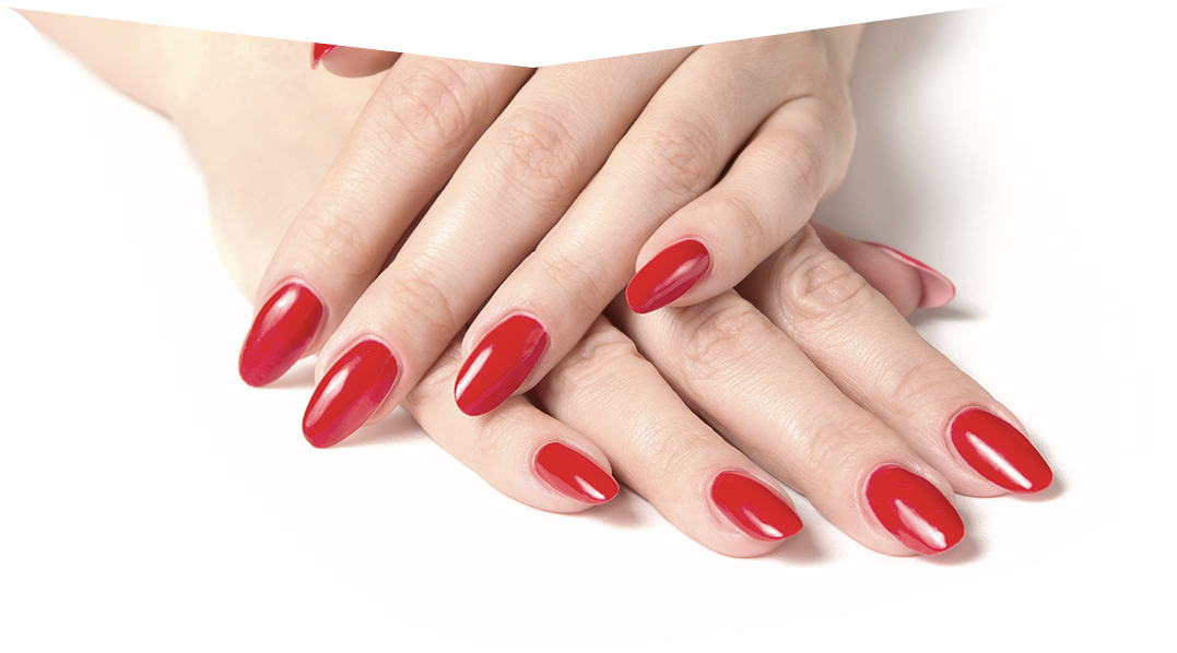 Beautiful Nails - Acrylic Nail Extension In Red (1076x618), Png Download