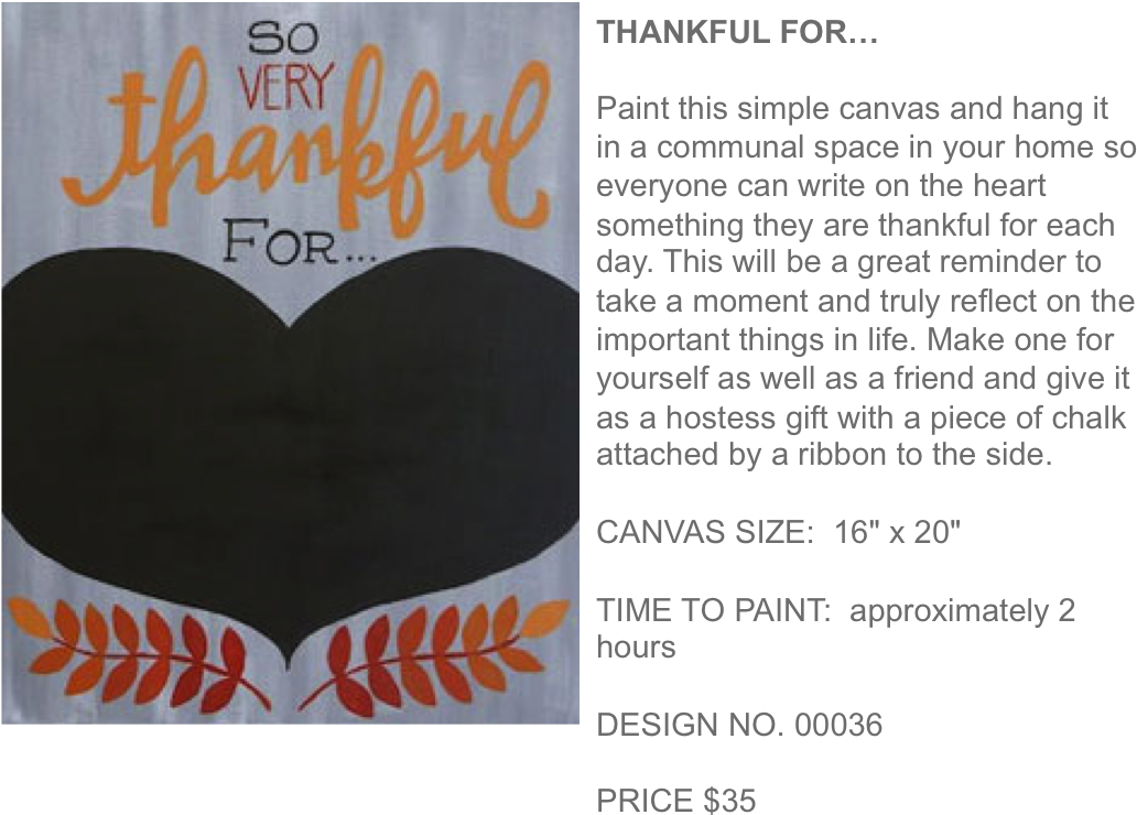 Thankful For - 11.16 Thankful Chalkboard Canvas With Angela (1051x746), Png Download