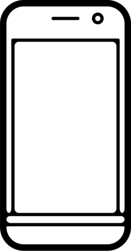 Cell Phone Vector Png (260x498), Png Download