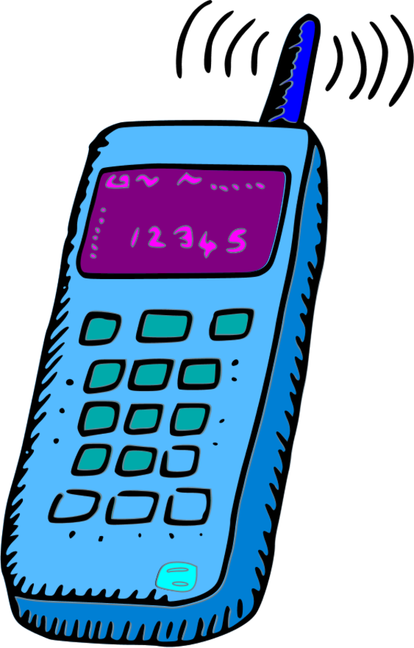 Analogue Mobile Phone - Mobile Phone Clipart Png (600x938), Png Download