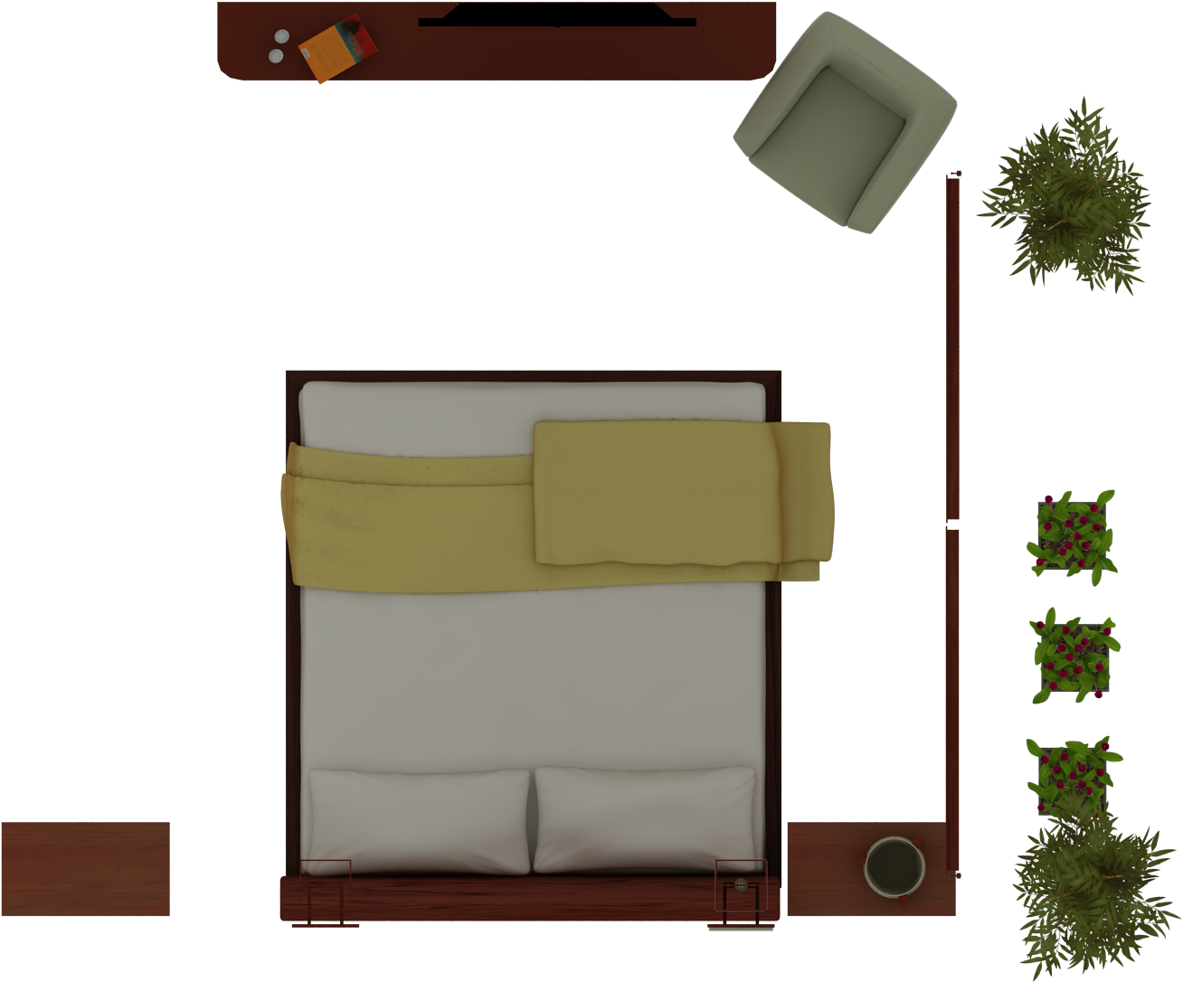 Habita - Mueble En Planta Png (1500x1500), Png Download