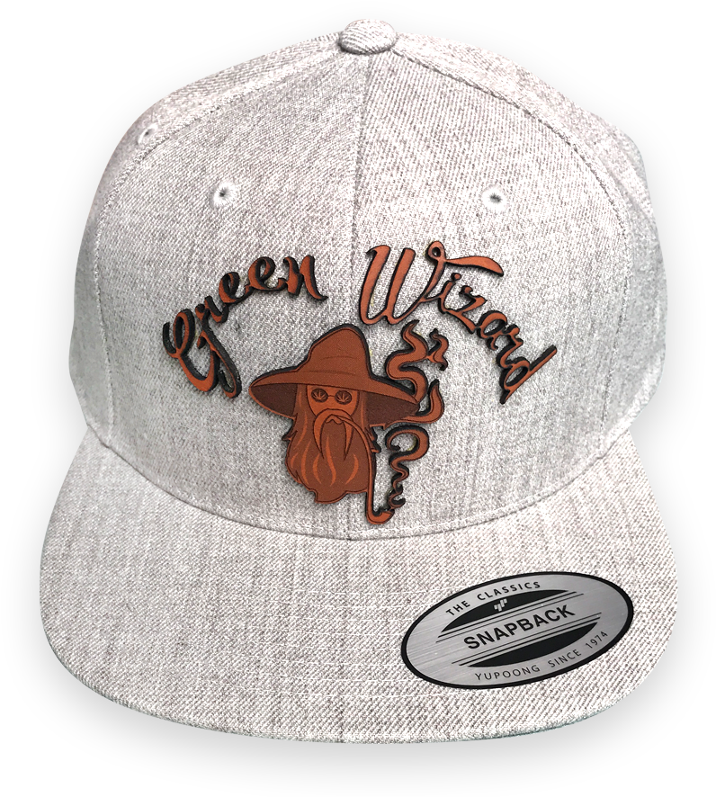 Green Wizard Leather Patch Hat - Hat (900x900), Png Download