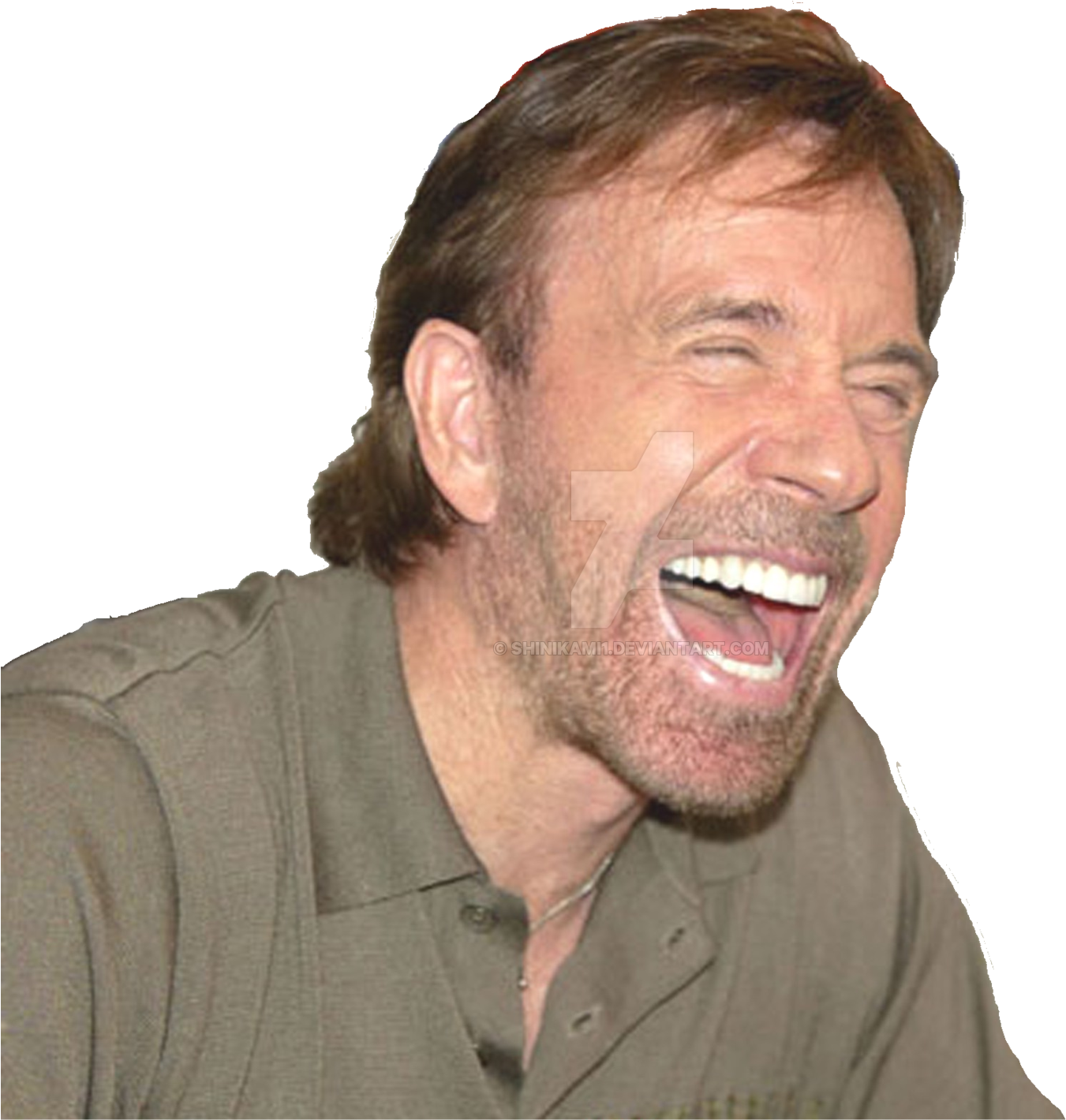 Chuck Norris Png Clipart - Chuck Norris Laughing Meme (1600x1542), Png Download