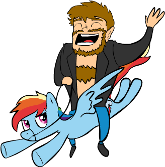 Christheponyguy, Chuck Norris, Human, Rainbow Dash, - Cartoon (550x400), Png Download