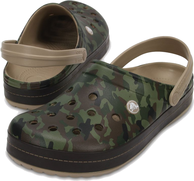 Crocs Crocband Camuflage Tumbleweed - Crocs Crocband Camo Ii Clog (800x800), Png Download