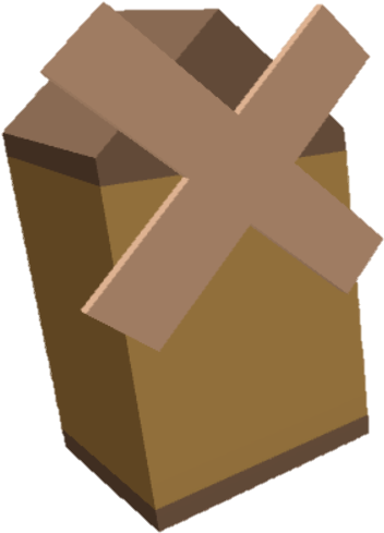 Windmill - Cross (436x501), Png Download