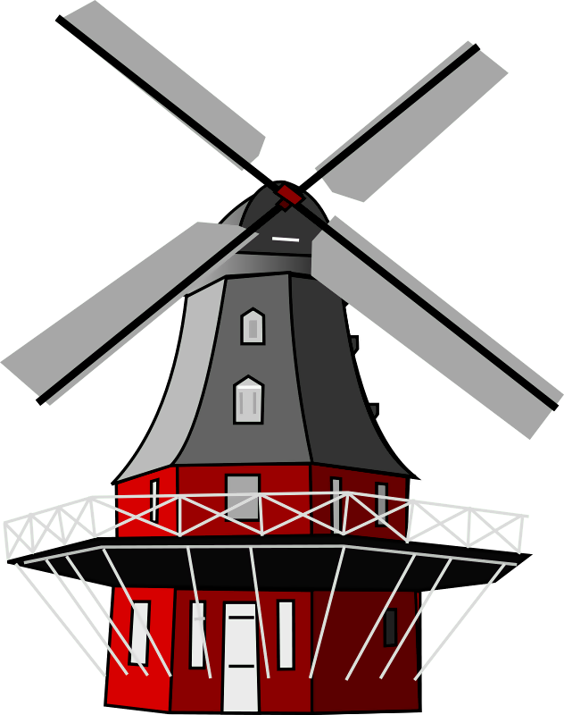 Windmill - Dutch Windmill Vector Png (632x800), Png Download