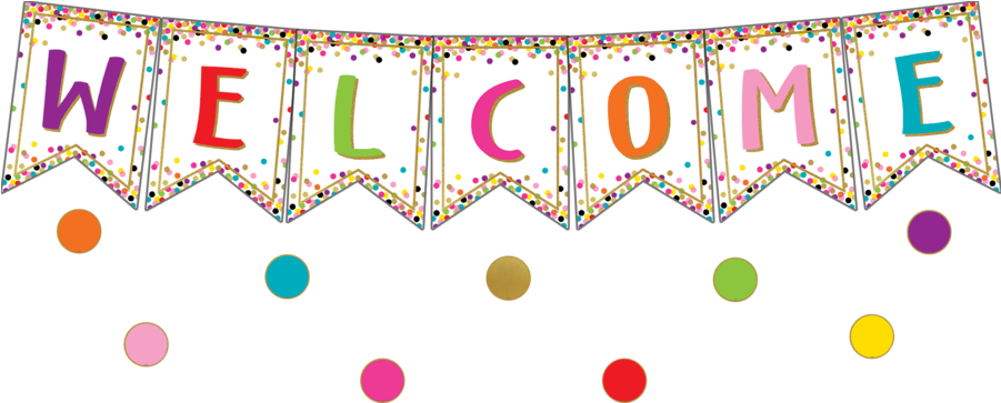 Tcr3608 Confetti Pennants Welcome Bulletin Board Display - Teacher Created Resources Confetti (900x900), Png Download