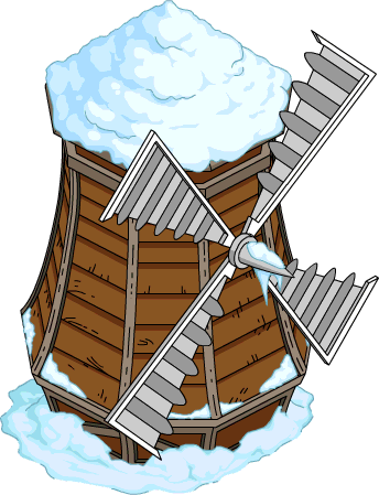 Windmill Snow Menu - Melnitsa (344x449), Png Download