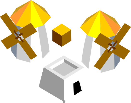 Windmill 3 - Polytopia Sawmill Level 8 (544x429), Png Download